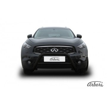 Кенгурятник d76 низкий   Arbori черн. для Infiniti FX-35; FX50 2008-2013