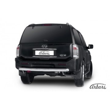 Защита заднего бампера d76 Arbori нерж. сталь для Infiniti QX-56 2004-2010