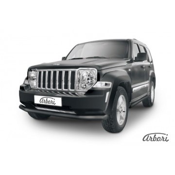 Защита переднего бампера d76 Arbori черн. для Jeep CHEROKEE KK 2007-2012