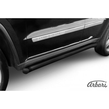 Защита порогов d57 с гибами Arbori черн. для JEEP Grand Cherokee 2011-2013