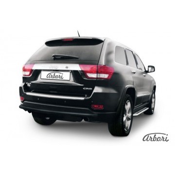 Защита заднего бампера d57 длинная Arbori черн. для JEEP Grand Cherokee 2011-2013
