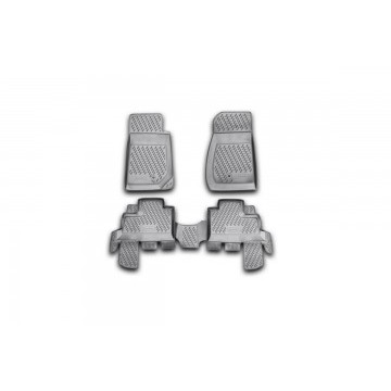 Коврики в салон JEEP Wrangler 4 doors, 2007-> 4 шт. (полиуретан)