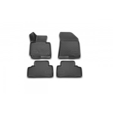 Коврики 3D в салон KIA Carens, 2013->, 4 шт. (полиуретан)